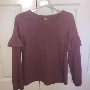 Purple crewneck sweatshirt